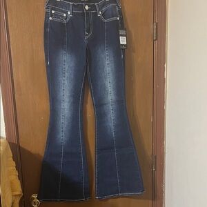 True Religion Dark Indigo Flare Jeans